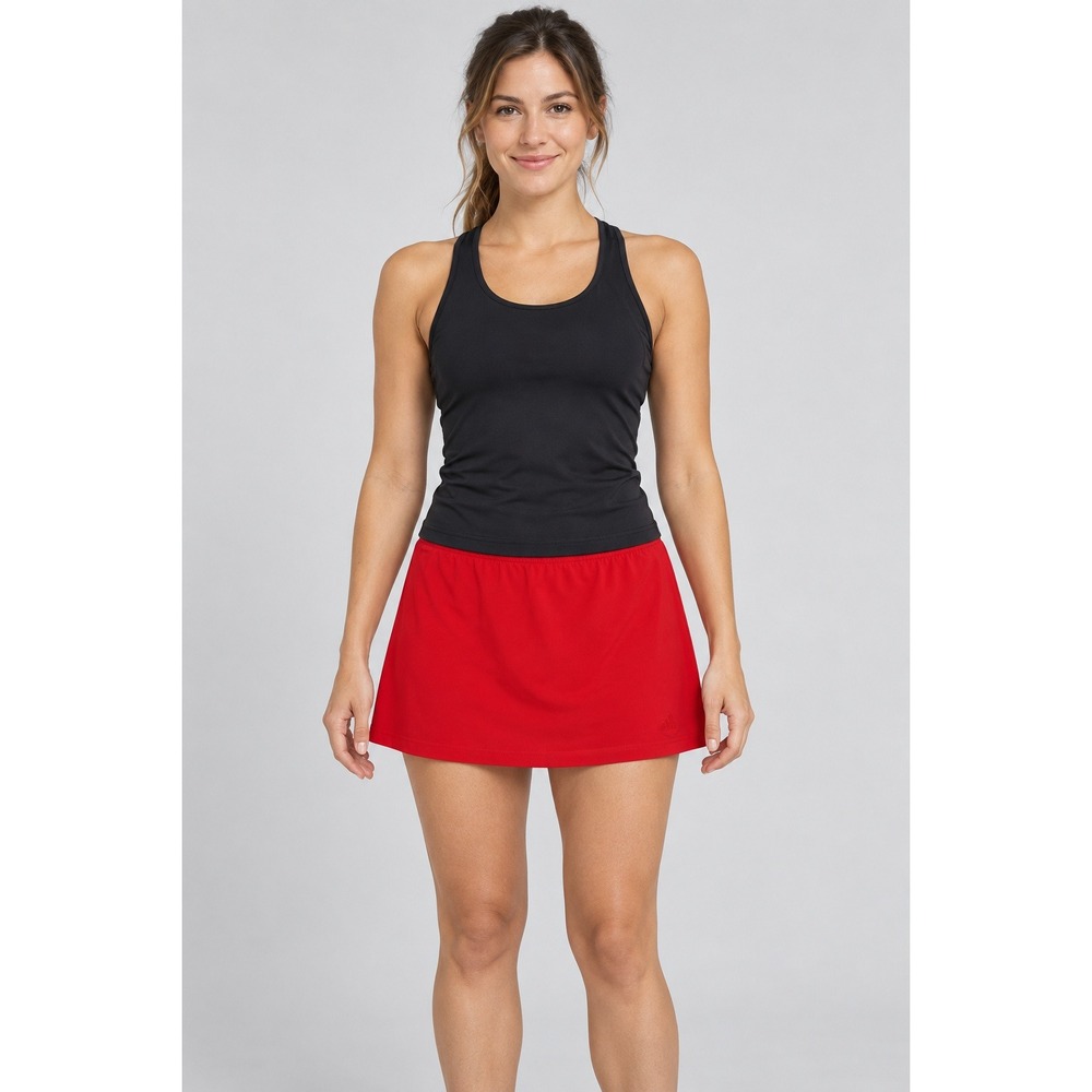 Adidas Skort Womens M Red Excellent Climalite Athletic Tennis Golf AZB001
